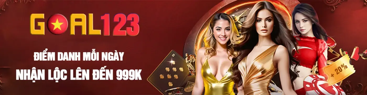 Banner chính thức 123goal với các trò chơi và ưu đãi